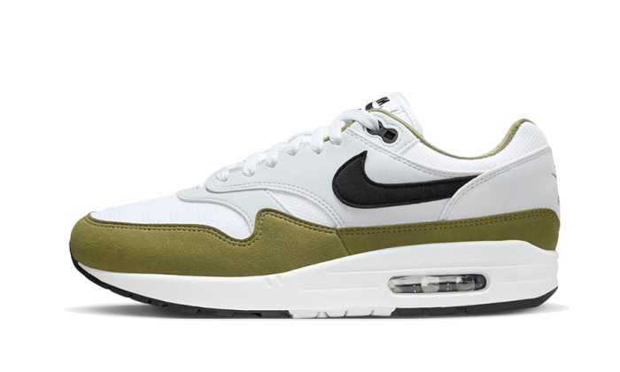 Nike Air Max 1 White Black Medium Olive - Image 4