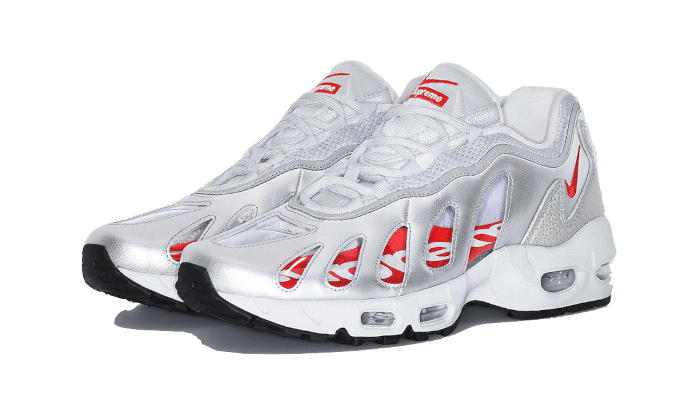 Alternative view of Nike Air Max 96 Metallic Silver Supreme
