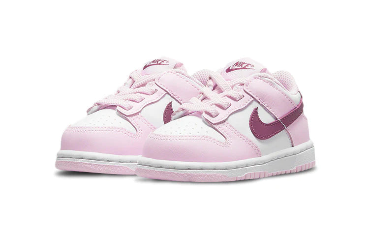 Alternative view of Nike Dunk Low Kids Pink Red White