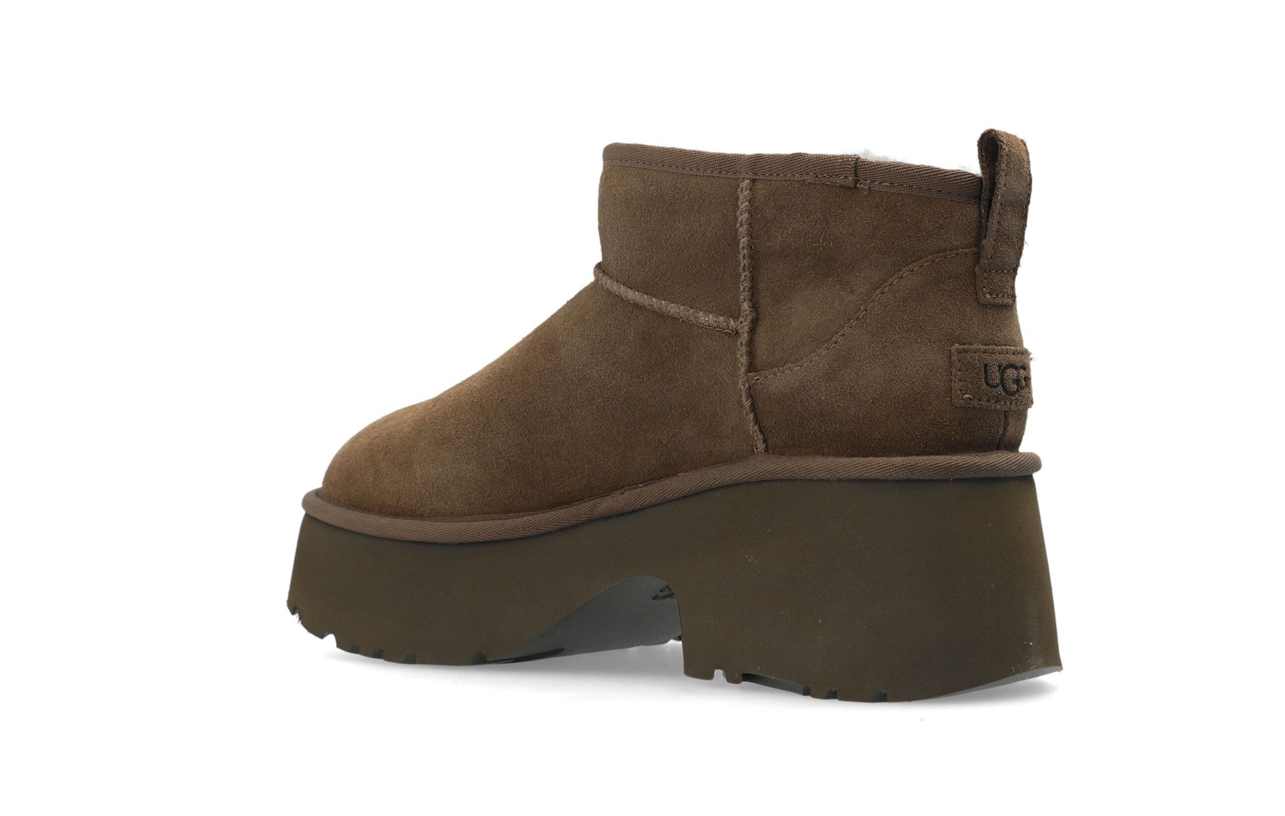 Ugg Classic Ultra Mini New Heights Boots Light Brown - Image 3