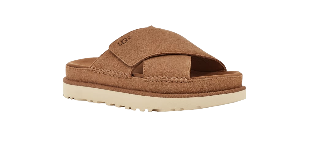 Alternative view of Ugg Women’S Goldenstar Cross Slide Chestnut